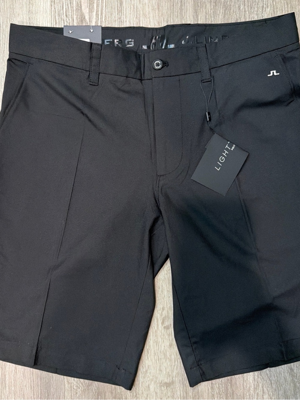 J.Lindeberg Black Golf Performance Shorts Size 33 Light Poly material NWT